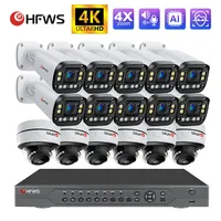 Kit de Caméras de permission Vidéo, Protection de Sécurité, CCTV, 16CH, Nvr, 2.8mm-12mm, DVR, 10 Caméras, Poe, 4K, 8MP 1